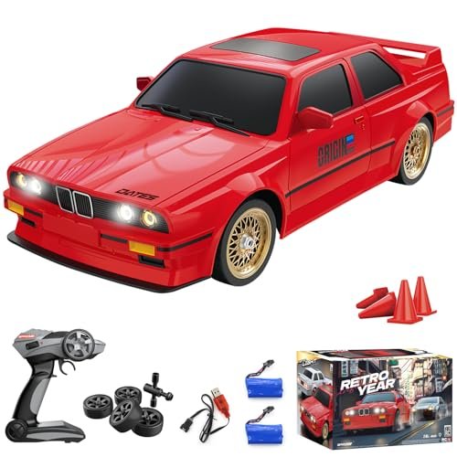 Hitish RC Drift Car 1 16 Scale 2 4Ghz 4WD High Speed RTR Racing Car with LED Lights and Drift Tires Perfect for RC Car Tire Blowout Fun