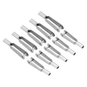MECCANIXITY 10Pcs Metal Clevis Quick Link M2 Thread Steel Clevis Self Locking Clip Fixing Wing for RC Sprint Car Wing Airplane Helicopter Model Replacement 2mm x 22mm