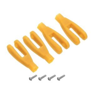 MECCANIXITY 4Pcs Nylon Clevis M2 Thread Linkage 2.5mm End with Screws Fixing Wings for Gostock RC Helicopter Car Airplane Model Replacements Yellow