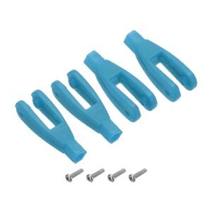 MECCANIXITY 4Pcs Nylon Clevis M2 Thread Linkage 2.5mm End with Screws Fixing Wings for FO6 RC Helicopter Car Airplane Model Replacements Blue
