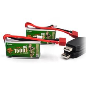 Wesmade RC Body Compatible 7.4V 1500mAh T Head Lithium Battery Pack for WLTOYS A959 B A969 B A979 B K929 B 144001 12401 9200 9200E 300E YC200 HM123 1/10 1/12 1/16 Scale RC Cars