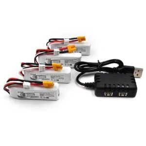 4 Pack 7.4V 600mAh 45C LiPo Battery with XT30 Connector for BetaFPV Beta75X Beta75 Pro UMX J3 Cub BL XK K130 RC Helicopter in Sri Lanka