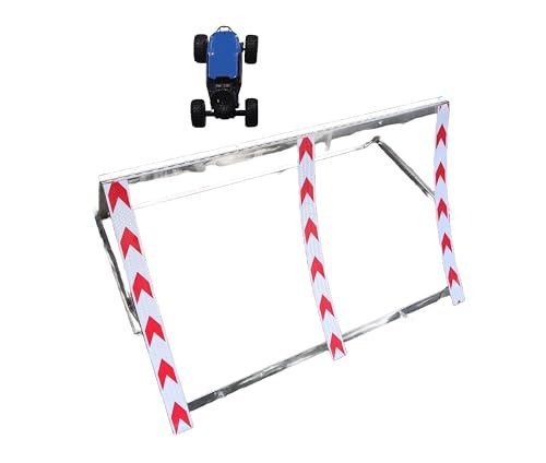 Cliab Foldable RC Ramp Wide Adjustable RC Truck Jumping Ramps 39.4x24x15.7 Inches Red