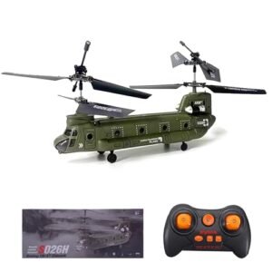 Hylukon 2.4G 3CH RC Helicopter S026H Best RC Helicopter Stunts with Altitude Hold One Key Take Off Landing LED Light for Kids and Beginners