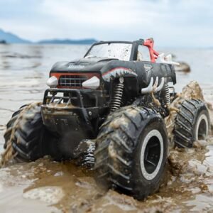 Ruko Q127 Amphibious Remote Control Truck IPX6 Waterproof Monster RC Car All Terrain 4WD Off Road with 2 Rechargeable Batteries Kids Toy