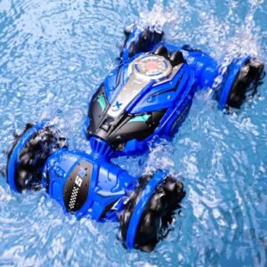 Ruko Q150 Amphibious RC Helicopter 4WD Off Road Remote Control Stunt Car with IPX6 Waterproof Transform Vehicle Toys for All Terrain Ideal Gifts for Kids