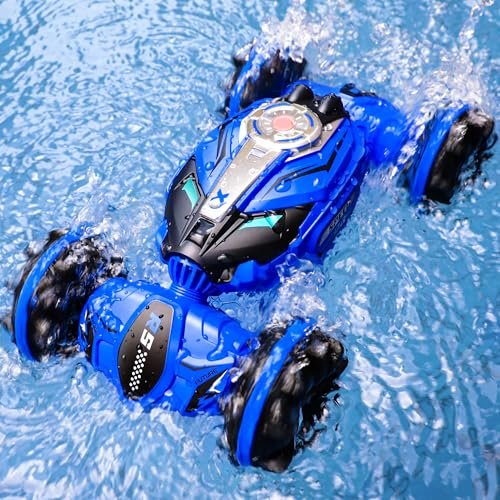 Ruko Q150 Amphibious RC Helicopter 4WD Off Road Remote Control Stunt Car with IPX6 Waterproof Transform Vehicle Toys for All Terrain Ideal Gifts for Kids