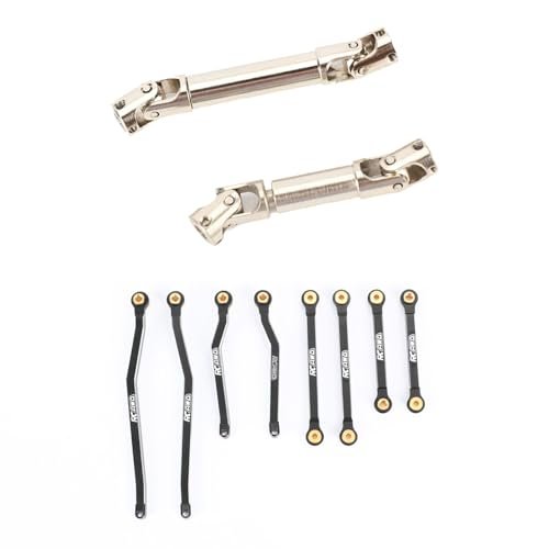 RCAWD CR18P High Clearance Linkages & Center U-Joint Driveshaft 41-53mm 50-69mm for Hobby Plus Rock Van, Trail Hunter, EVO Harvest, FUR-2411