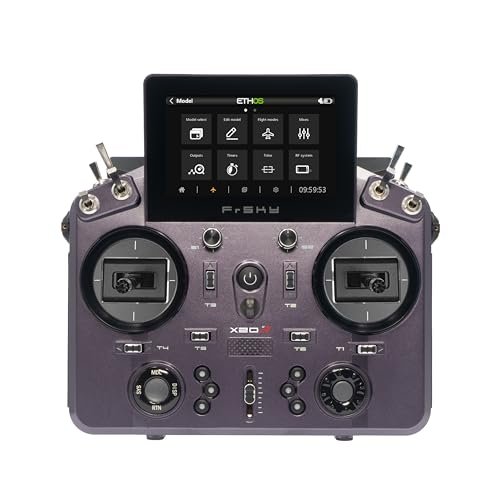FrSky Tandem X20R Dual 2.4G TW RF Mode Tandem Rotor Helicopter RC with External LoRa Antenna Connectors Slate Gray