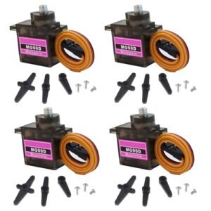 HOOYIJ MG90D 9g Digital Micro RC Servo Full Metal Gear 270 Degree Mini Servos Motor for Triton RC Boat Arduino Smart Car Robot Arm DIY