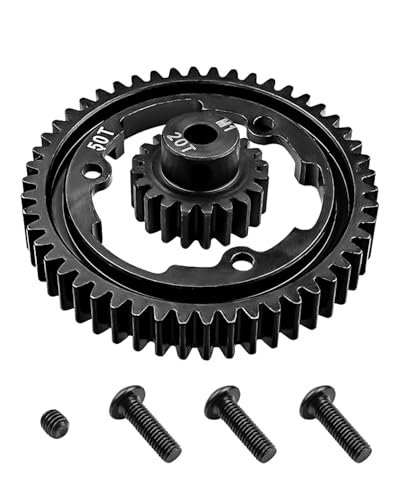 Hot Racing 50T M1 0 Hardened Steel Spur Gear with 20T Pinion Gear Hot RC Parts for Traxxas 1/10 Maxx 1/5 X Maxx 1/10 E REVO 2 0 VXL 1/7 XO 1