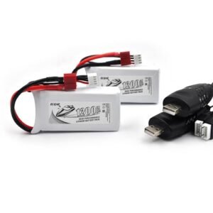 Coonyard (2-Pack) 11.1V 1200mAh 30C LiPo Battery with T-Plug Replacement for WLtoys WL915 WL915-A RC Racing Boat