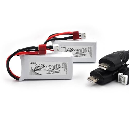 Coonyard 2 Pack 11 1V 1200mAh 30C LiPo Battery with T Plug for Barbwire XL2 RC Boat Price WLtoys WL915 WL915 A
