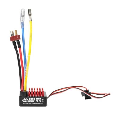 Hobbywing 1 10 RC Car Speed Controller Waterproof 60A ESC Brushed Electronic Speed Controller for RC Cardboard Boat and Rock Crawler SCX10 TRX4 CC01 TF2 D90 MST CFX EX86100