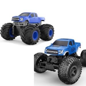 DOUBLE E Ford Raptor F150 RC Car 4WD Monster Trucks and Amphibious Remote Control Car RC Truck Waterproof 4WD Dual Motors All Terrain Off Road 2.4Ghz Rc Cars Gifts for Boys