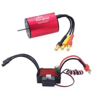 KingVal Replacement 2430 6300KV Waterproof Brushless Motor Shaft 2.0mm with 25A Brushless ESC RC Willey Labor Day Doorbusters for 1/16 1/18 RC Car