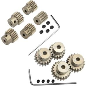 7075 Aluminum Alloy 32DP 3.175mm Pinion Gear Sets 12T to 20T for RC Motors
