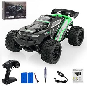 Longacre RC Scales High Speed Remote Control Car 38Kmh 1/18 Scale 4WD Off Road Monster Truck for Adults Black