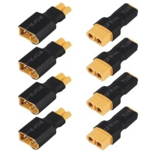 Meimom 4 Pair No Wires XT30 to XT60 Plug Female Male Adapter Wireless Connector for Longest Lasting RC Car Battery FPV Drone Lipo NiMH Charger ESC