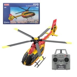 KAROYD Flying Giants RC Planes H145 C190 1/30 Scale 2.4G 6CH Single Rotor Helicopter RTF Red Yellow