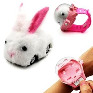 Tipmant Mini RC Helicopter Animal Crossing Plush Bunny Remote Control Toy for Kids Birthday Gifts