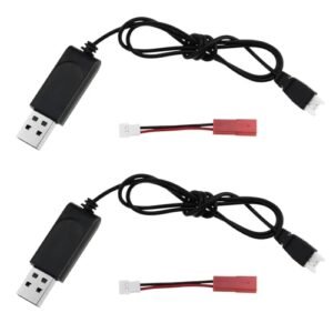 LT Easiyl RC Plane Fuel Line 2Set 3.7V Lithium Battery Balance Charging Line USB to XH2.54 Connector to JST Convert Line