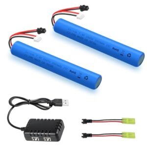 URGENEX RC Apache Helicopter with BB Gun 7.4V 3000mAh High Capacity Battery Pack for Enhanced Airsoft Performance