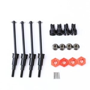 RCAWD RC Wheels 7mm Hex Front Rear Chromoly CVD Axles with Differential Cups for 1/18 ARRMA ARA2102 Granite Typhon GROM