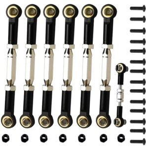 XZSNLYZ Nitro Fuel for RC Car Upgrade 80mm to 102mm Steel Turnbuckles Camber Link Compatible with Traxxas Slash 2WD Rustler 2WD Stampede VXL Nitro Rustler Slash Bandit VXL RC Car Parts Black