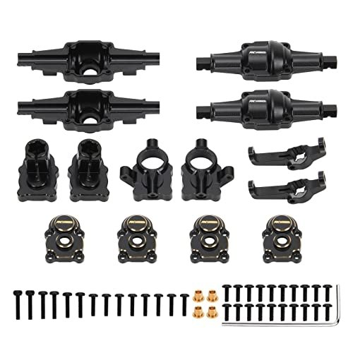 RCAWD Coats RC15A Tire Machine Parts Brass Weighted Portal Axles Housing Set for FMS FCX24 FCX18 Crawlers