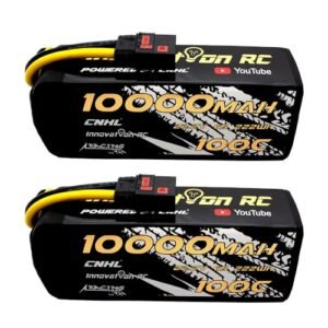 CNHL 10000mAh 6s Lipo Battery 100C 22.2V Soft Case with QS8 Connector for Chevy Colorado RC Truck and Other Racing Models 2 Packs
