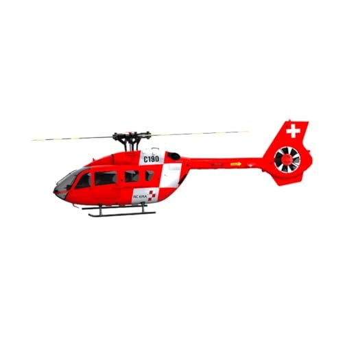 YounggDiy 1:30 C190 H145 RC Helicopter Simulator Games for Adults 2.4G 6CH Single Rotor Gyroscopic Flying Aircraft Model Gift for Adults and Teen RTF Version Red White