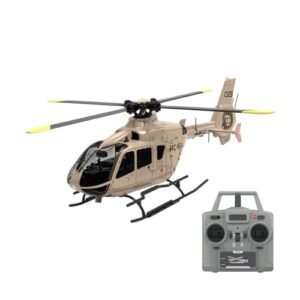 YounggDiy 1:36 C123 EC135 RC Helicopter Simulator PS4 Compatible 2.4G 6CH Single Rotor Gyroscopic Flying Aircraft Model Champagne Gold