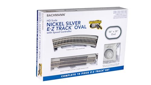Bachmann Trains Snap Fit E Z Track Nickel Silver Oval with Speed Controller HO Scale RC