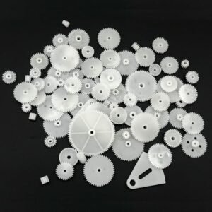 72PCS Small Motor Plastic Gears Set for F1 RC Toy Car DIY Helicopter Model Gear Replacement Module 0.5