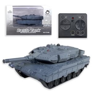 Ultimate RC Bodies Gray 2.4GHz Mini RC Tank Toy with LED Rotating Turret for Kids