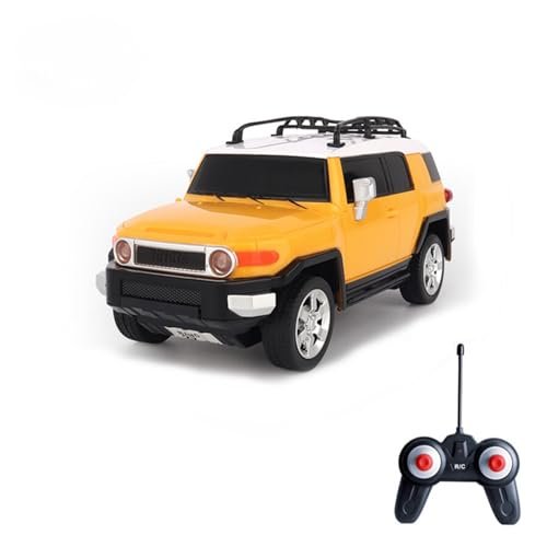 Vinie Remote Control Jeep for Boys, RC Cars Toyota FJ Cruiser, 1:24 Scale Officially Licensed Kids Toys, Drift Car with Cool Led Lights, 4 5 6 7 8 9 10 11 12 Year Old Boy Birthday Gift (Yellow)