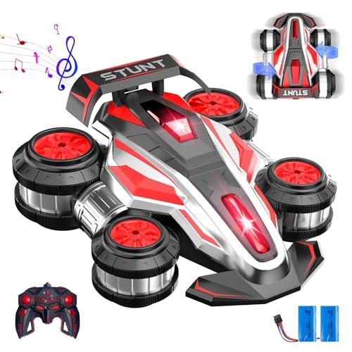 KJWEJOYRC Remote Controlled Drift Stunt Car with RC Drift Wheels and Tires 2.4G 4WD Light and Music 360 Degree Rotation Suspended Car for Kids Aged 5 12