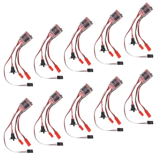 10 PCS Mini RC 20A Brushed ESC Motor Speed Controller for RC Tank Motor Boat and Car