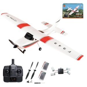 Park10 Toys F949 RC Wing Planes for Adults 3CH 2.4GHZ Fixed Wing Remote Control Airplane with 6 Axis Gyroscope CESSNA 182 Outdoor RC Planes with 2 Batteries No Light