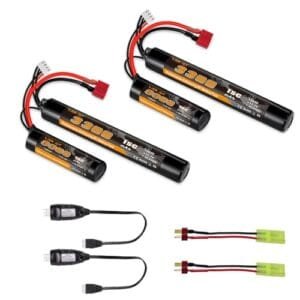 VICMILE RC Battleship with Real Guns 3300mAh 11.1V Nunchuck Battery Dean Style T Plug Mini Tamiya Cable 3S Rechargeable