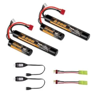 VICMILE RC Battleship with Real Guns 3300mAh 11.1V Nunchuck Battery Dean Style T Plug Mini Tamiya Cable 3S Rechargeable