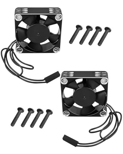 ProTek RC 2 Pcs 35mm Motor Cooling Fan 21000RPM 8.4V for 1/8 Scale RC Car Tires and Brushless Motors