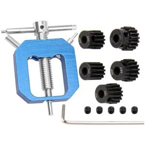 Universal RC Motor Gear Puller Remover Tool with Steel 48P 3.175mm Pinion Gear Sets 13T 14T 15T 16T 17T for 1/8 1/10 RC Car Truck