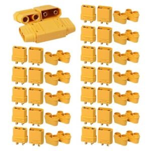 Ledvillage 12 Pair XT90 Male Female Bullet Connectors Power Plugs with Sheath Ideal for RC Weld Wheels and Battery Motors 24 Pcs