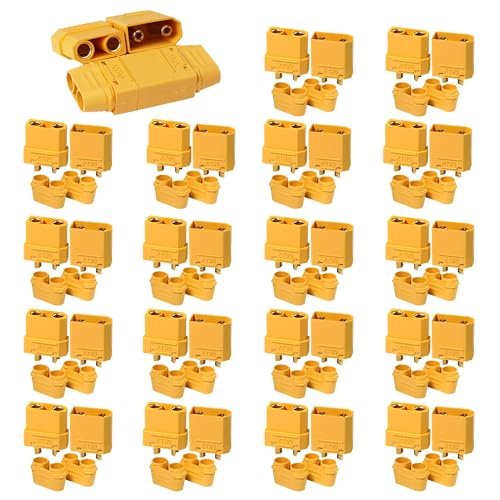 Ledvillage 20 Pair XT90 Male Female Bullet Connectors Power Plugs with Sheath Banana Plug for Battery Motor RC 40 Pcs Available at rc willey 20 n stephanie st henderson nv 89074