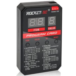 Sioenl Rocket RC ESC Programming Card for Redding RC Hobby Enthusiasts Compatible with Surpass Hobby Rocket Brushless ESC 80A 120A 150A