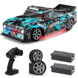 ACAMMZAR 1 16 Scale RC RWD Drift Cars 25KM H High Speed Remote Control Car with LED Lights and Two Batteries