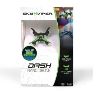 Sky Viper Dash Nano Drone RC Helicopter with Auto Hover and One Touch Stunts