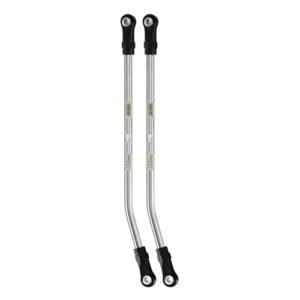 INJORA Stainless Steel High Clearance Links with Rod Ends for TRX4 SCX10 II SCX10 III VS4 10 1 10 RC Crawler Car Upgrade Perfect for RC Car Trailers 155mm